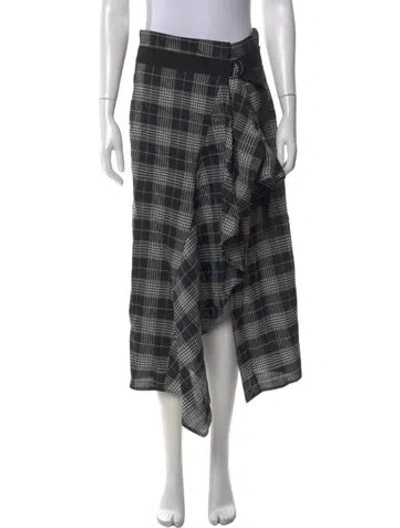 Pre-owned Brunello Cucinelli Plaid Print Midi Length Skirt In Multi