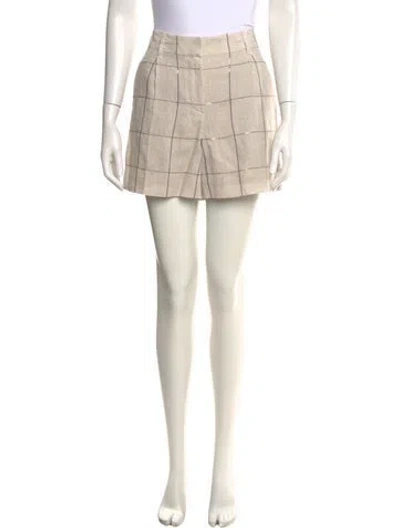 Pre-owned Brunello Cucinelli Plaid Print Mini Shorts W/ Tags In Multi