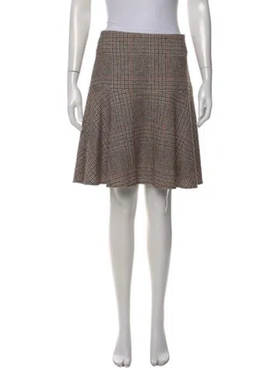 Pre-owned Brunello Cucinelli Plaid Print Mini Skirt In Neutral