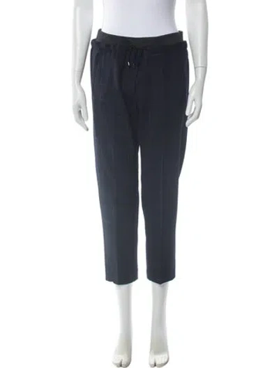 Pre-owned Brunello Cucinelli Plaid Print Straight Leg Pants In Gray
