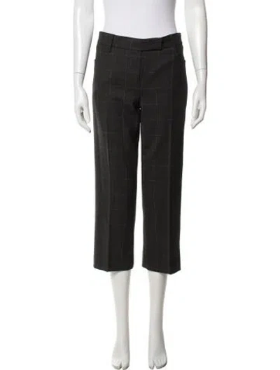 Pre-owned Brunello Cucinelli Plaid Print Straight Leg Pants In Grey