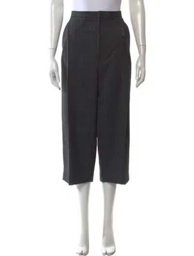 Pre-owned Brunello Cucinelli Plaid Print Wide Leg Pants In Gray