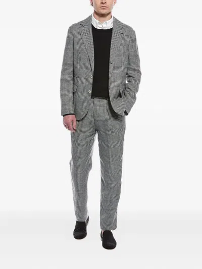 BRUNELLO CUCINELLI PLAID SINGLE-BREASTED SUIT