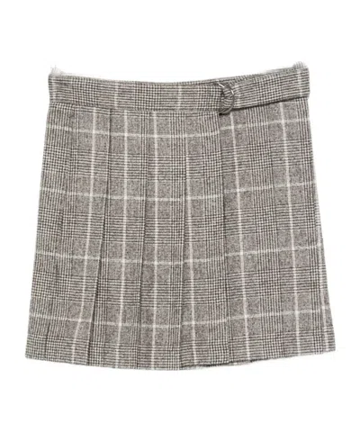 BRUNELLO CUCINELLI PLEATED CHECK SKIRT