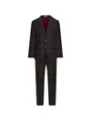 Brunello Cucinelli Plaid-pattern Single-breasted Suit In Brown