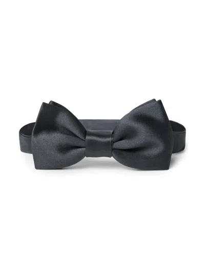 Brunello Cucinelli Kids' Plain Bow Tie In Black