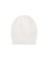 Brunello Cucinelli Plain Cable-knit Beanie In White