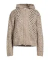 Brunello Cucinelli Plain Colour Cardigans In Neutral