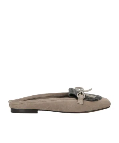 Brunello Cucinelli Plain Colour Mules In Yellow