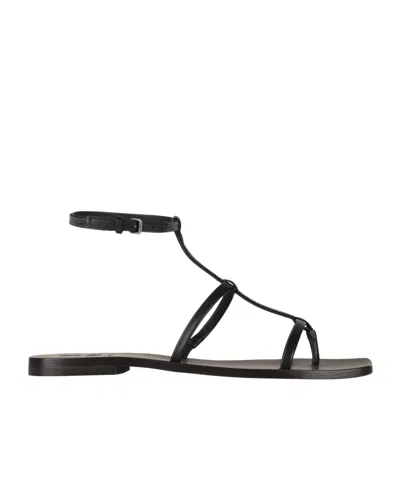 Brunello Cucinelli Plain Colour Sandals In Black