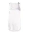 Brunello Cucinelli Stretch-silk Satin Reversible Tank Top In White