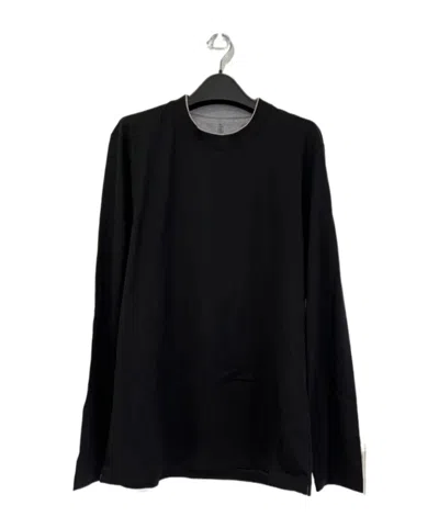 Brunello Cucinelli Plain Jersey Long-sleeved T-shirt In Black