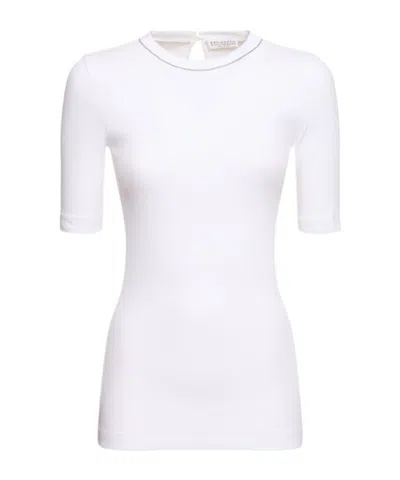 Brunello Cucinelli Plain Jersey T-shirt In White