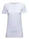 Brunello Cucinelli Plain Jersey T In Bianco