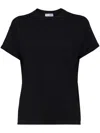 Brunello Cucinelli Plain Knitted T-shirt In Black