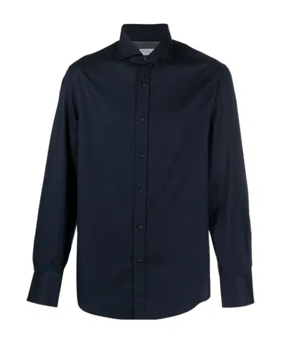 Brunello Cucinelli Plain Long-sleeve Shirt In Black