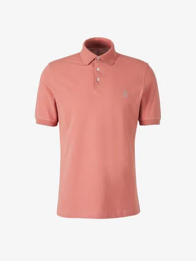 Brunello Cucinelli Plain Polo Logo In Pink