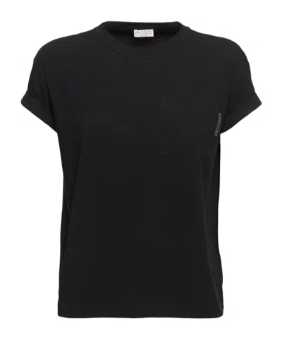 Brunello Cucinelli Plain Weave Short-sleeved T-shirt