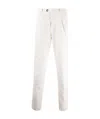Brunello Cucinelli Garment-dyed Trousers In Twisted Cotton Gabardine In White
