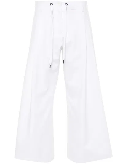 Brunello Cucinelli Pleat-detail Cropped Trousers In White