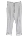 Brunello Cucinelli Pleat Detail Linen/flax Trousers In Grey