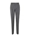 Brunello Cucinelli Pressed-crease Virgin Wool Trousers In Gray