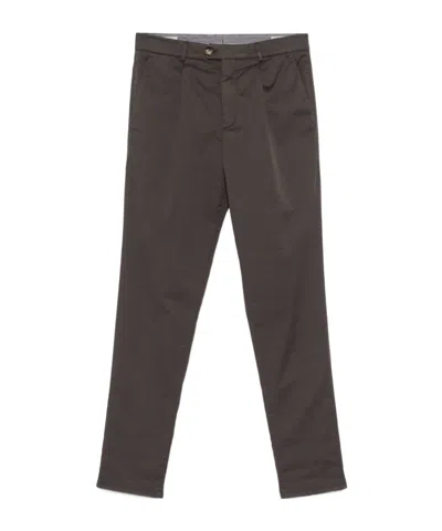 Brunello Cucinelli Virgin Wool Pants In Brown