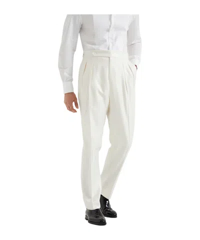 BRUNELLO CUCINELLI PLEAT-DETAIL TUXEDO TROUSERS