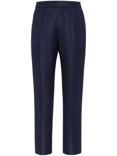BRUNELLO CUCINELLI PLEAT-DETAIL TUXEDO TROUSERS