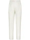 Brunello Cucinelli Pleat-detail Tuxedo Trousers In Neutrals