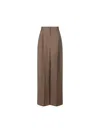Brunello Cucinelli Wide Leg Pants In Brown In Cacao