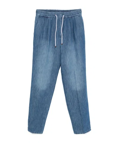 BRUNELLO CUCINELLI BRUNELLO CUCINELLI DRAWSTRING PLEATED JEANS