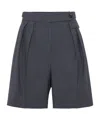 Brunello Cucinelli Tropical Wool Blend Bermuda Shorts In Black
