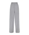 Brunello Cucinelli Techno Virgin Wool-blend Striped Trousers In Gray