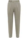 Brunello Cucinelli Pleat-detailing Straight Trousers In Neutrals
