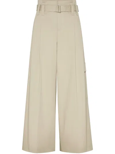 Brunello Cucinelli Pleat-detailing Tailored Trousers In Neutrals
