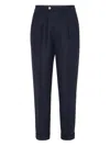 Brunello Cucinelli Pleat-detailing Trousers In Blue