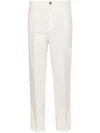 Brunello Cucinelli Pleat Detailing Trousers In White
