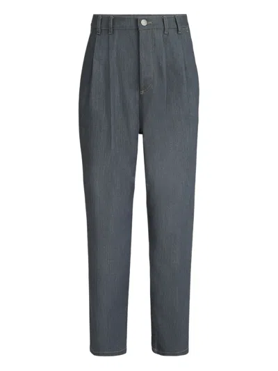 Brunello Cucinelli Pleat Five-pocket Trousers In Blue