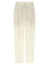 Brunello Cucinelli Trousers With Pleats And Pockets In White