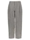 Brunello Cucinelli Straight-leg Trousers With Stretched Pleat In Brown