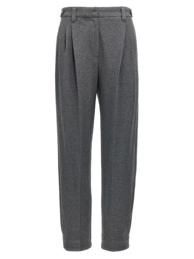 Brunello Cucinelli Pleat Pants In Multicolor
