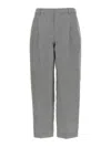 Brunello Cucinelli Straight-leg Trousers With Stretched Pleat In Marrón