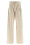 Brunello Cucinelli Wide Leg Pleated Trousers Pockets In Neutral
