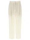 Brunello Cucinelli Trousers With Pleats And Pockets In White