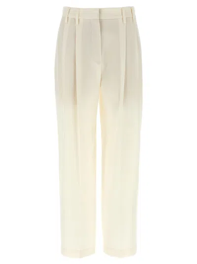 BRUNELLO CUCINELLI PLEAT PANTS WHITE