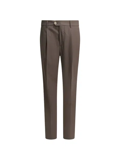 Brunello Cucinelli Tailored Trousers Pleated Front Side And Back Pockets In Gray