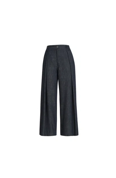 Brunello Cucinelli Pleated A-line Trousers In Blue