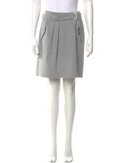 Pre-owned Brunello Cucinelli Pleated Accents Knee-length Skirt In Gray