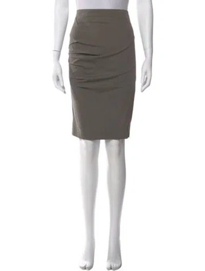 Pre-owned Brunello Cucinelli Pleated Accents Knee-length Skirt In Gray